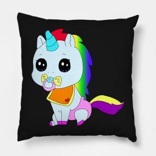 Baby Unicorn Hand Drawn Pillow