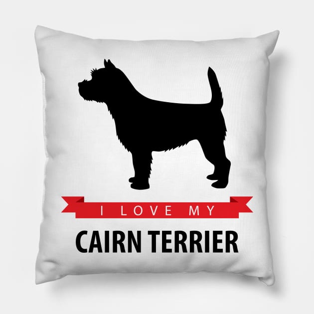 I Love My Cairn Terrier Pillow by millersye