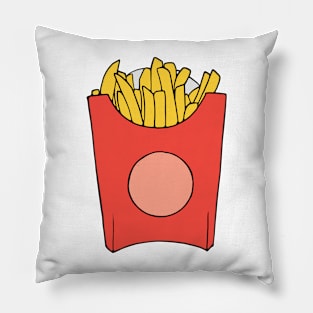 French Fries Fast Food Illustration Pillow