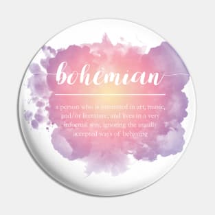 Bohemian - colorful watercolor Pin