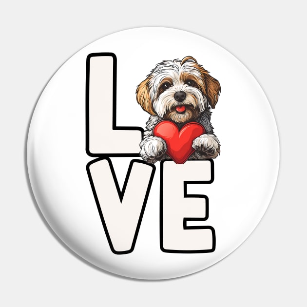 Havanese Love Pin by The Jumping Cart