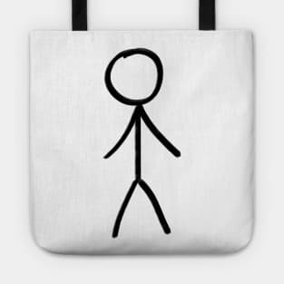 Single stick figure, hand drawn in very simple lines Tote