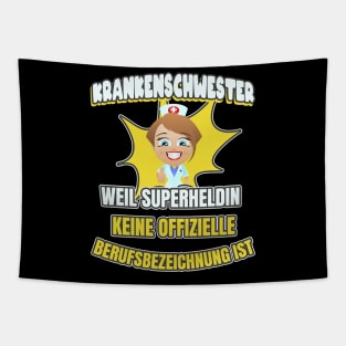 Krankenschwester Superheldin Spruch Tapestry