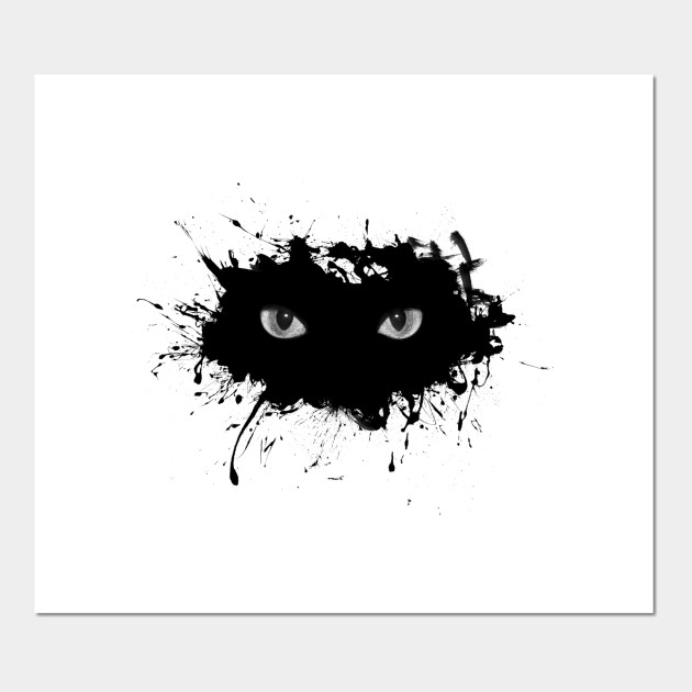 Halloween Black Cat Eyes Artistic Posters And Art Prints