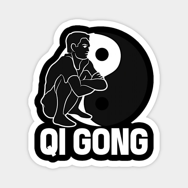 Qi Gong Martial Arts Meditation Qigong Magnet by QQdesigns