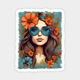 Hippie Girl Lifestyle Magnet