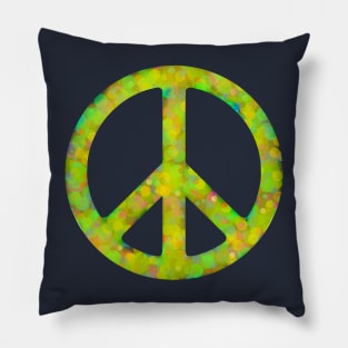 World Peace Sign Vibrant Art Graffiti Activist Pillow