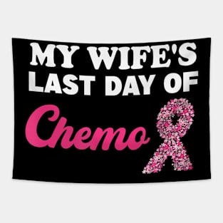 Proud Husband My 's Last Day Of Chemo Cancer Survivor Tapestry