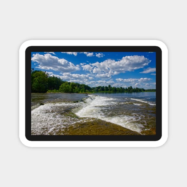 The Mississippi River on a sunny day Magnet by josefpittner