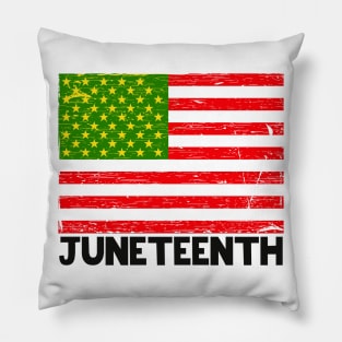 Juneteenth //// Vintage Style Flag #2 Pillow