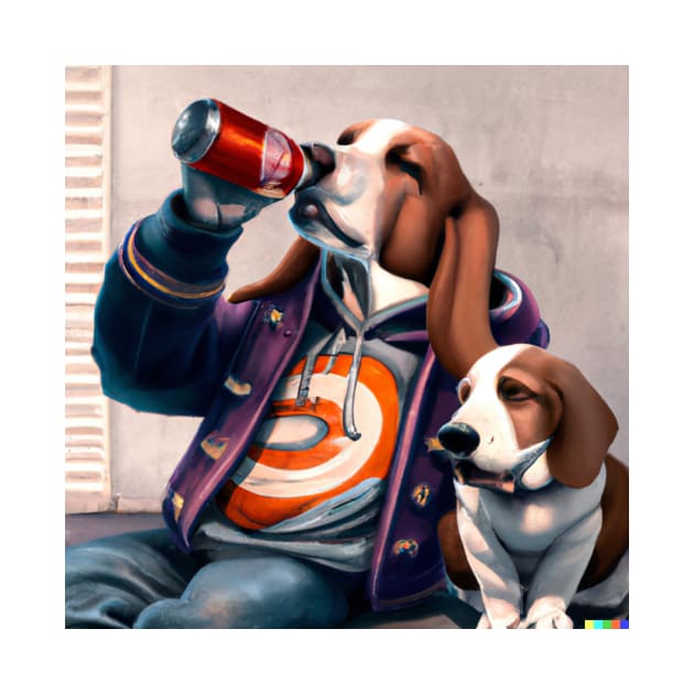 Father and son basset hounds by GhostlierNation