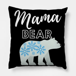 Winter Mama Bear Pillow