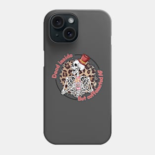 DEAD INSIDE BUT CAFFINATED Phone Case