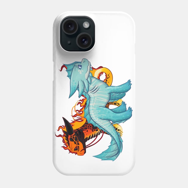 water and fire fury's dragons Phone Case by dragonlord19