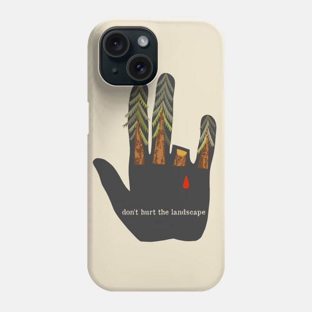 Don't Hurt The Landscape Translated - Soviet Propaganda, Environmentalism, Climate Change Phone Case by SpaceDogLaika