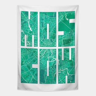 Moscow, Russia City Map Typography - Watercolor Tapestry