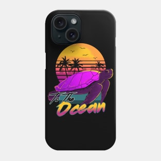 Vsco Girl Sea Turtle Synthwave Vaporwave ocean Retro Wave Phone Case