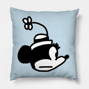 Steamboat Willie Portrait of a Cartoon Girl Mouse Pillow