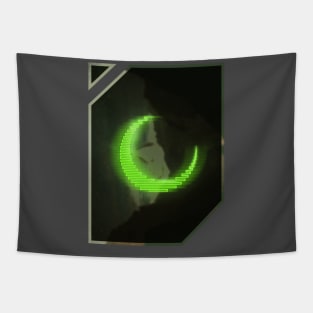 Green neon - electro moon Tapestry