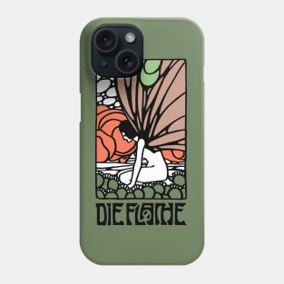 Die Flache Trippy Butterfly Nymph Retro Vintage Poster Phone Case