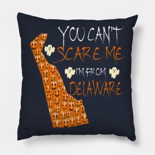 You Cant Scare Me I'm From Delaware State Halloween Gift Idea Pillow