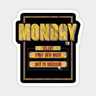 Monday Game Retro Video Gamer Magnet