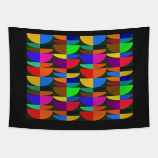 mid century modern minimalist colorful pattern Tapestry