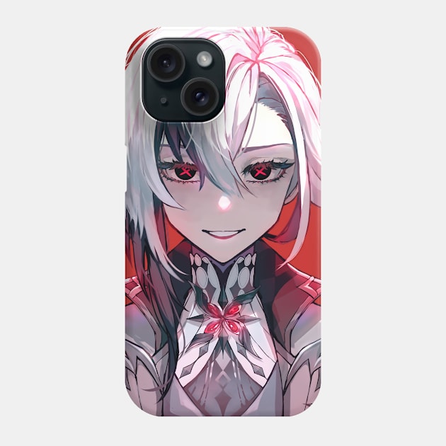 Special Red Version Arlecchino Fatui Harbinger The Knave Genshin Impact Tee Phone Case by Samshii