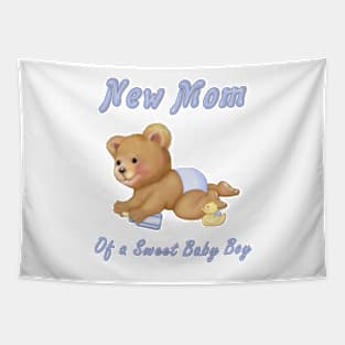 Crawling Teddy - New Mom of Boy Tapestry