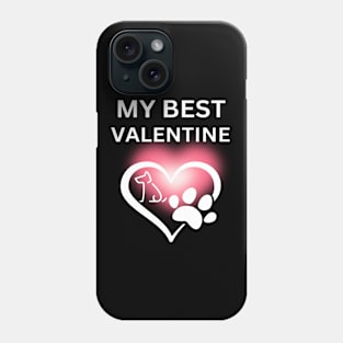 My Best Valentine, Valentine's Day, Puppy Paw Love, Romance Phone Case