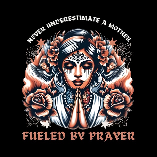 Never Underestimate a Mother Fueled by Prayer Illustration Design by JEA Jennifer Espina Arts