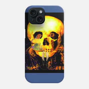 Vampire Style Skull optical illusion by Salvador Dali - Now step away from the computer Phone Case