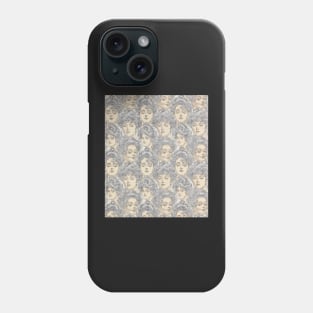 Gibson Girl Wallpaper - Vintage Woman Face All Over Pattern Phone Case