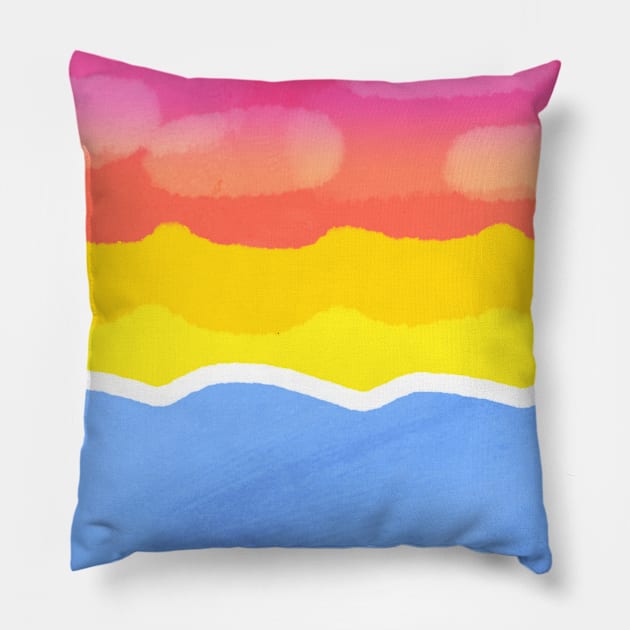 Pan Pride Flag Pillow by Flipwish