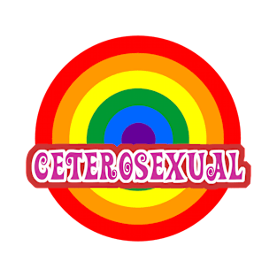 Ceterosexual LGBT Pride Rainbow Flag Roundel. T-Shirt