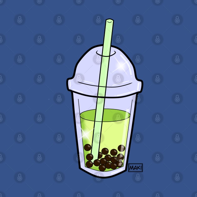 Green neon bubbletea by MakiArts