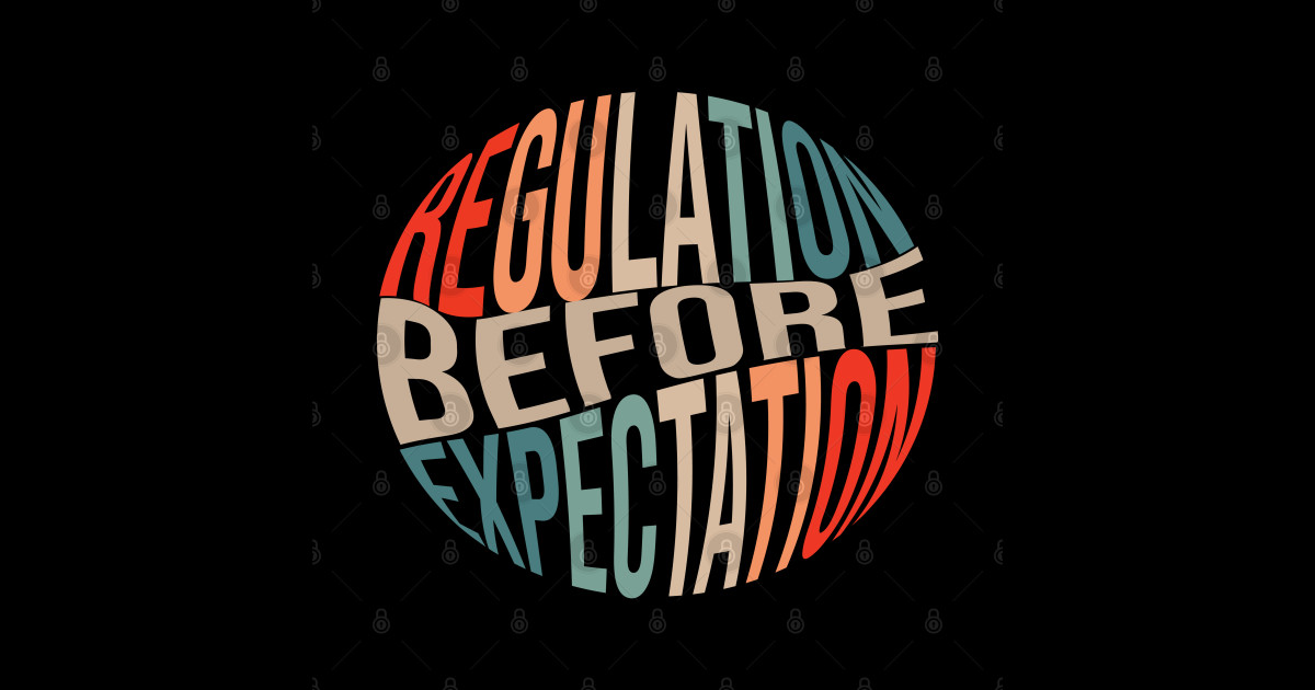 Regulation Before Expectation Regulation Before Expectation Sticker TeePublic