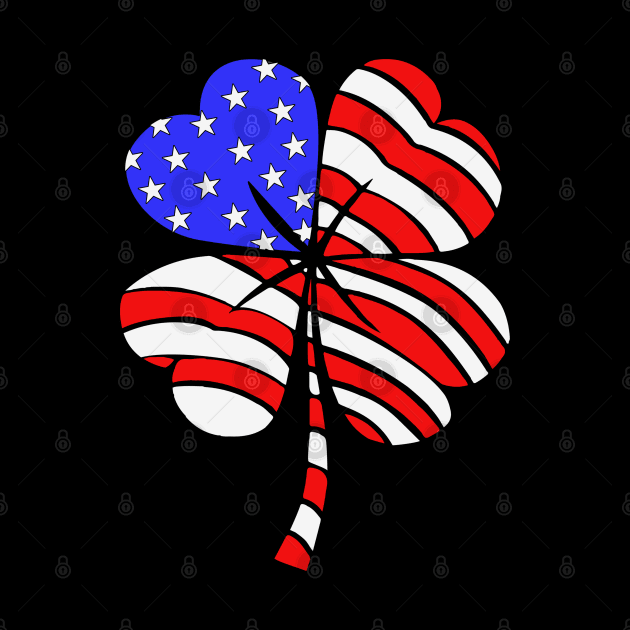 Irish American Flag Shamrock Saint Patricks Day by Illustradise