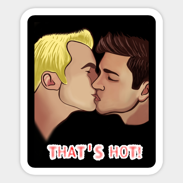 PRIDE GAY KISS ,THAT'S HOT - Gay Pride - Sticker