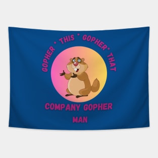 Fritts Cartoons Gopher this Gopher that Company Gopher runner Tapestry