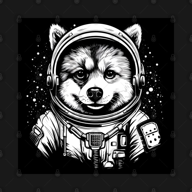 Dog astronaut by beangeerie