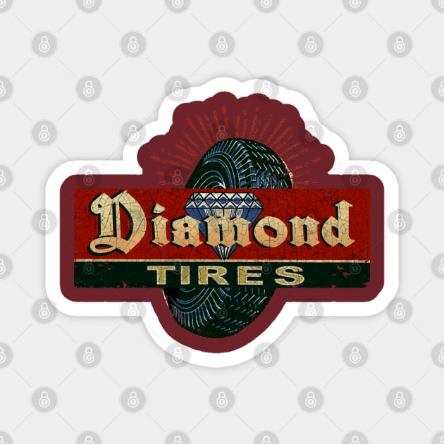 Diamond Tires Vintage sign Magnet by Midcenturydave