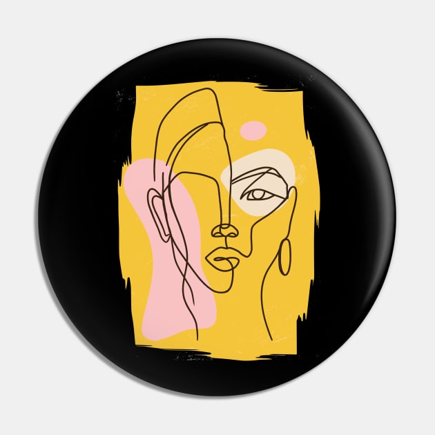 Abstract Girl Pin by Urban_Vintage