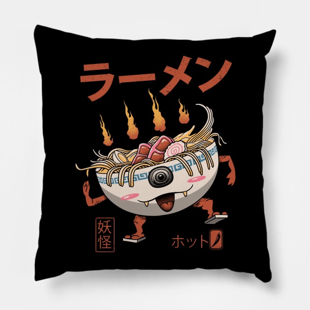 Yokai Ramen Pillow by Vincent Trinidad Art