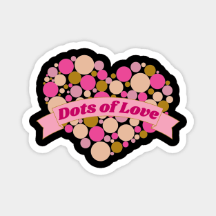 Colorful Dots of Love Heart Magnet