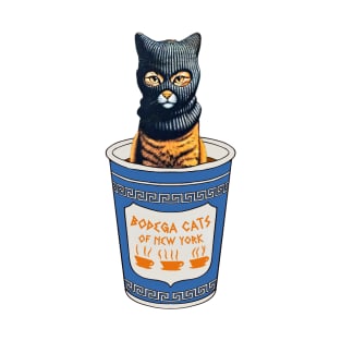 New York Bodega Feline - Coffee Cup Kitty T-Shirt