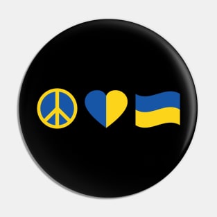 Peace Love Ukraine Pin