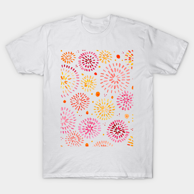 Abstract watercolor sparkles – yellow and orange - Watercolor - T-Shirt