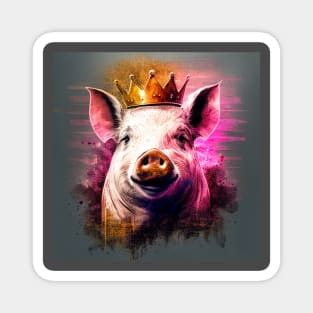 The Pig King Magnet