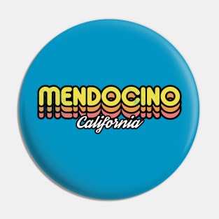 Retro Mendocino California Pin